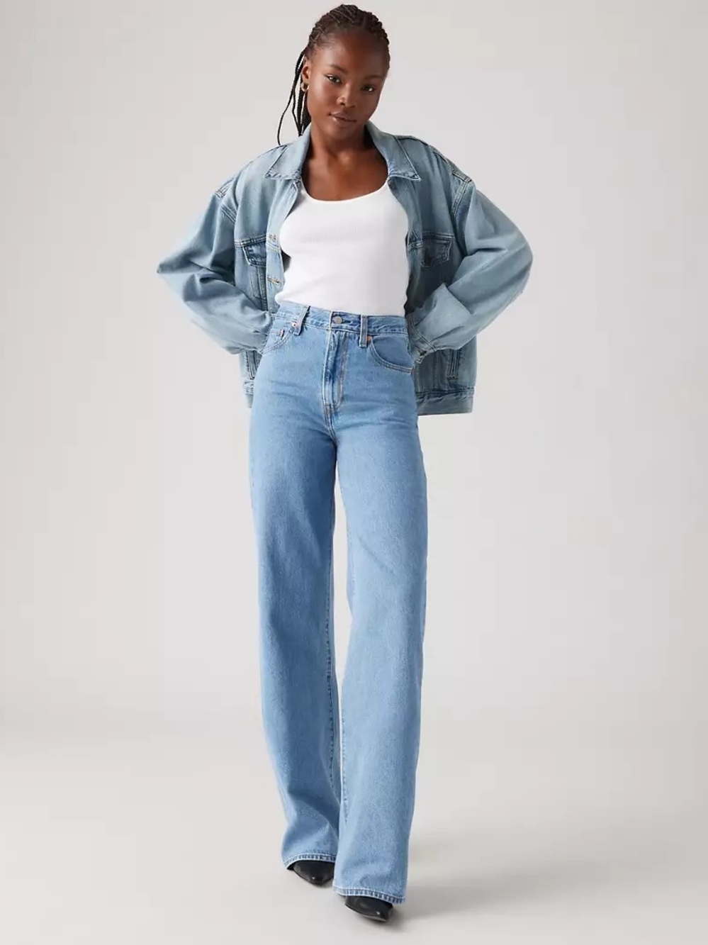 Levi's Ribcage Denim: High-Rise, Medium Wash 27W×34L